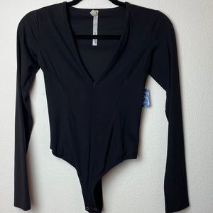 Free People NWT Black Bodysuit